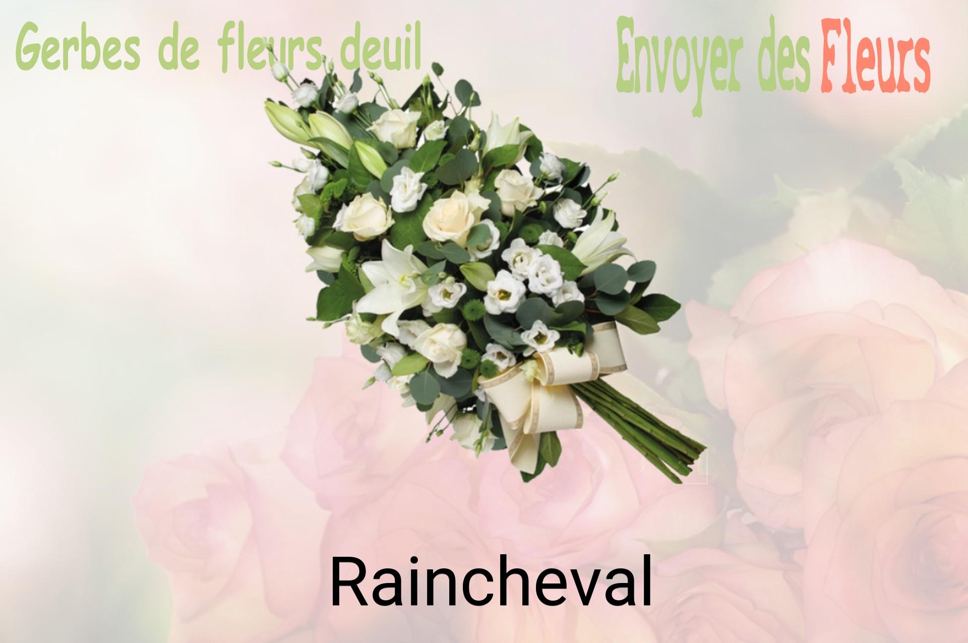 Gerbe de fleurs de deuil livrée à Raincheval